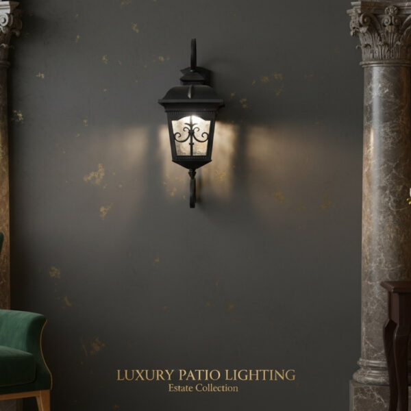 Wrought Iron Scrollwork Lantern – Regal Geometry Meets Artisan Detailing