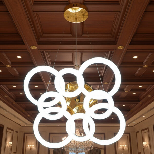 Celestial Radiance: The Crystal Halo Chandelier