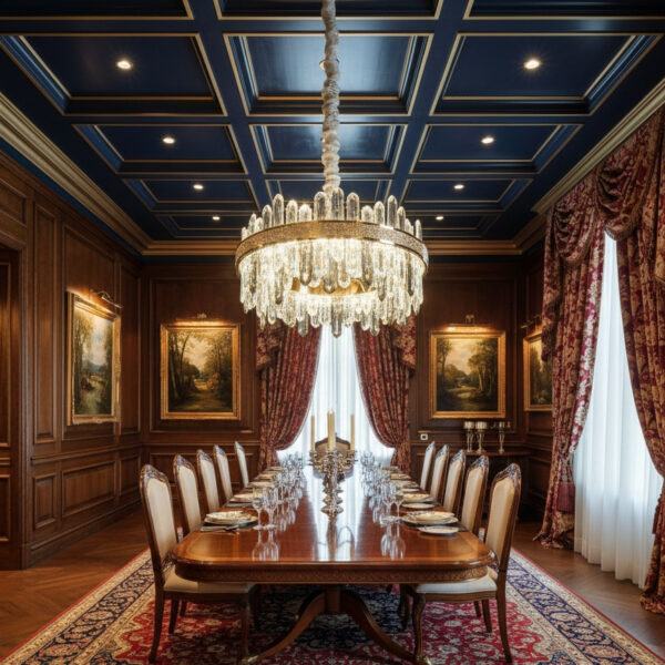 Golden Horizon Crystal Chandelier