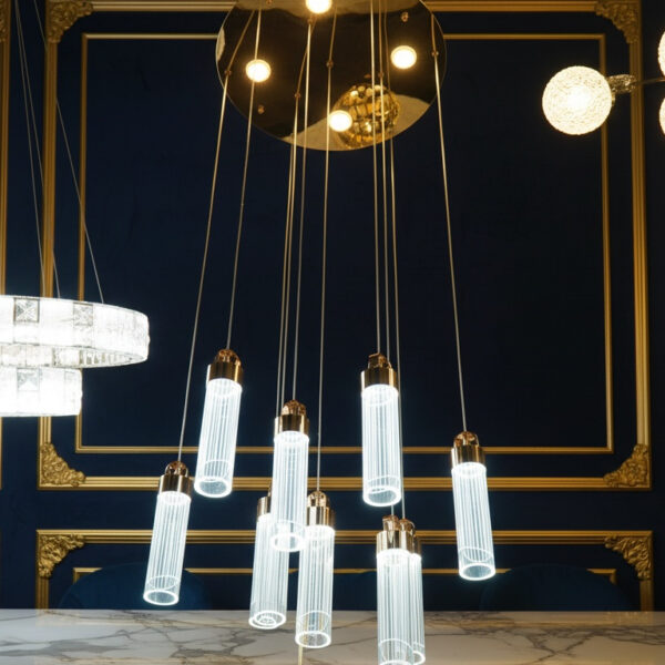 Aurelia Cascade: Multi-Drop Crystal Chandelier