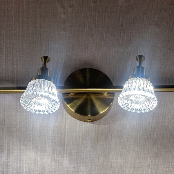 Marbella Frost Vanity Light – Brushed Gold & Opal Glass Series