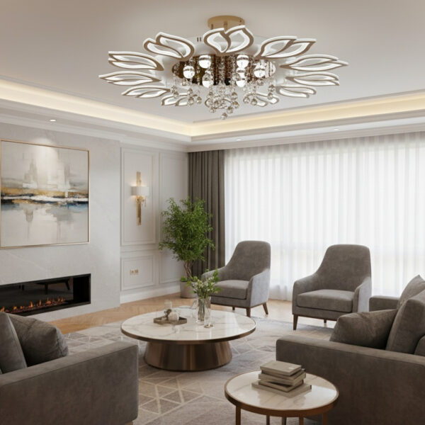 CrystalBloom Flush Mount