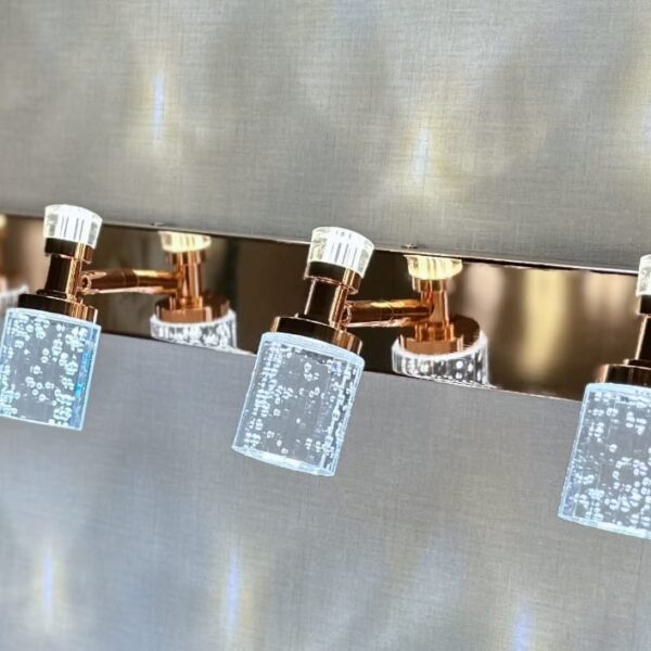 Golden Halo Vanity Light Bar – Crystal Luxe Edition