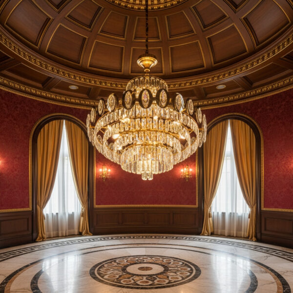 Imperial Aurelia: Tiered Crystal Chandelier