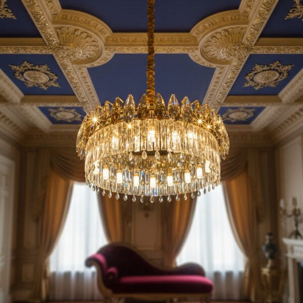 Imperial Halo-Crystal Chandelier