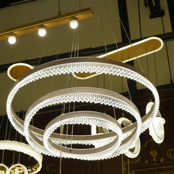Vortex Halo: Spiral LED Chandelier