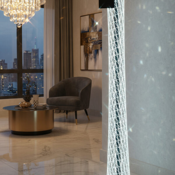 Lumen Column: The Crystal Tower Floor Lamp