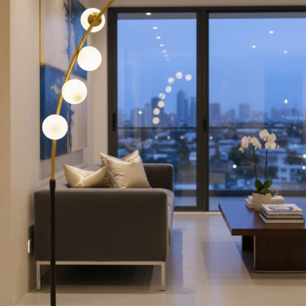 Celeste Arc Floor Lamp Modern Motion. Timeless Glow.