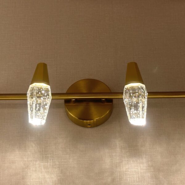 Celeste Prism Vanity Light – Brushed Brass & Crystal Series