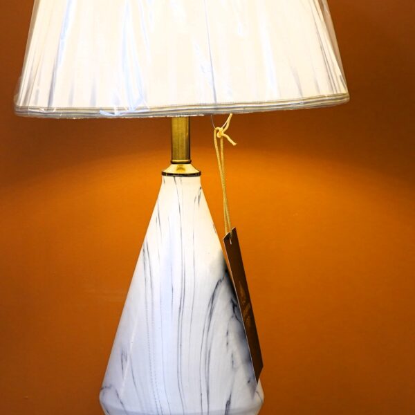 Marble Muse: The Cone Silhouette Table Lamp