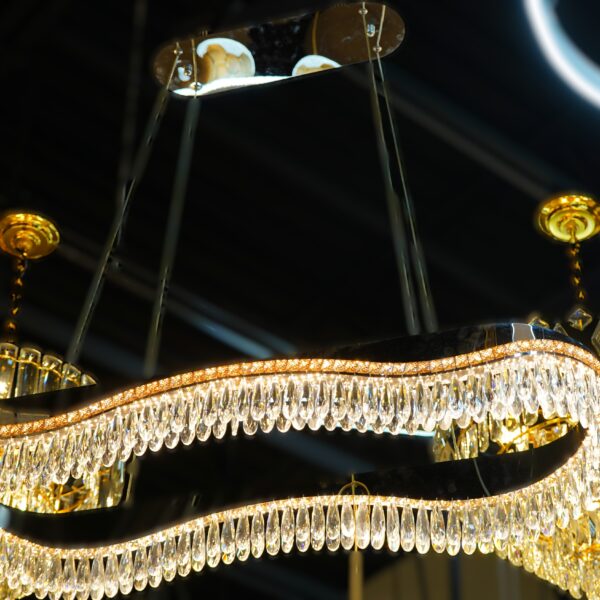 Modern Wave Crystal Chandelier