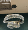 Sculptural Dual-Ring Crystal Chandelier