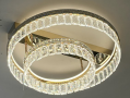 Crystal Halo Flush-Mount Chandelier
