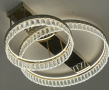 Interlocking Crystal Ring Flush Chandelier