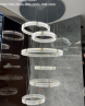 Grand Spiral Multi-Ring Crystal Chandelier