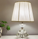 Faceted Crystal Prism Lamp with Gold-Trimmed Shade
