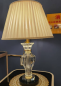 Crystal & Gold Table Lamp with Pleated Shade