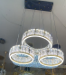 Tri-Ring Crystal Halo Chandelier