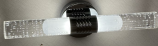 Obsidian Prism: Ribbed-Black Crystal Wall Sconce