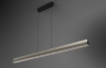 Axis Noir: Linear Pendant in Brushed Steel