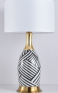 Aurelia Deco: Geometric Ceramic Table Lamp
