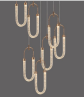 Luma Cascade: Sculptural Crystal Pendant Installation