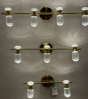 Luna Frost Vanity Light – Brushed Gold & Opal Crystal Series