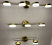 Solstice Halo Vanity Light – Brushed Gold & Frosted Acrylic Series