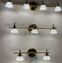 Marbella Frost Vanity Light – Brushed Gold & Opal Glass Series