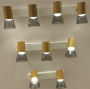 Nova Edge Vanity Light – Matte White & Gold Cone Series