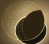 Celestia Eclipse Wall Light  Textured Gold & Shadowed Glass