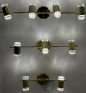 Aurum Beam Vanity Light – Brushed Brass & Crystal Cylinder Series