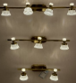 Aurum Prism Vanity Light – Brushed Brass & Cut Glass Cone Series