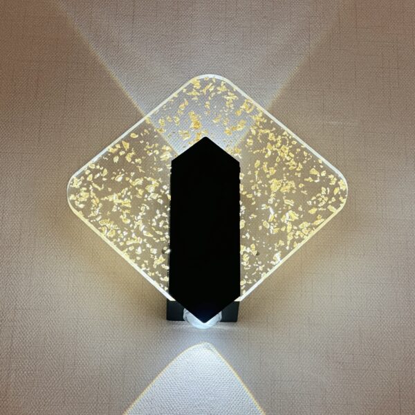 Obsidian Veil: Diamond LED Wall Light