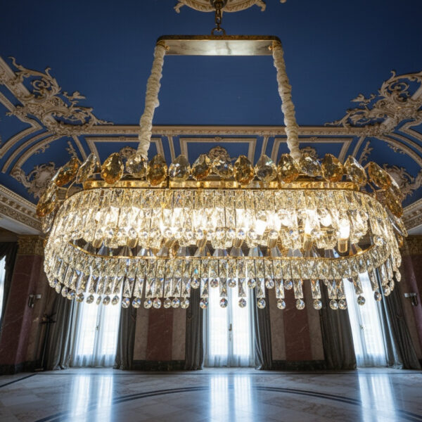 Majestic Linear-Crystal Chandelier