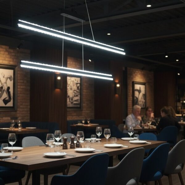 Axis Trio: Multi-Finish Linear Pendant Set