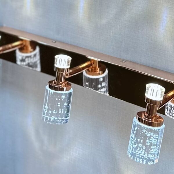 Golden Halo Vanity Light Bar Crystal Luxe Edition