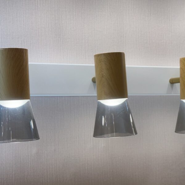 Halo Flare Vanity Light Matte White, Gold &Chrome Cone Series