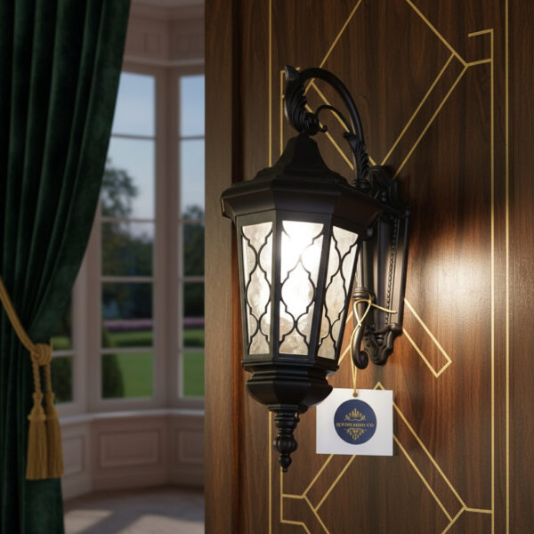 Aurelia Manor: Bronze Lattice Wall Lantern