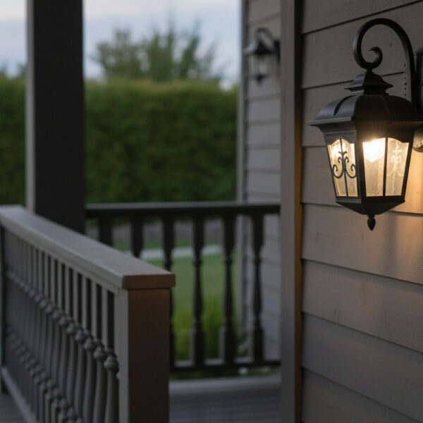 Vintage-Inspired Outdoor Wall Lantern – Matte Black Finish