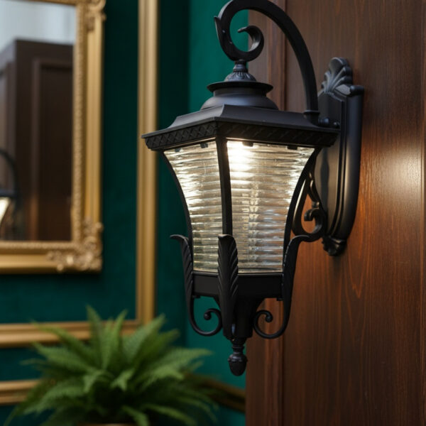 Timeless Elegance Wall Lantern – Amber Glow Edition