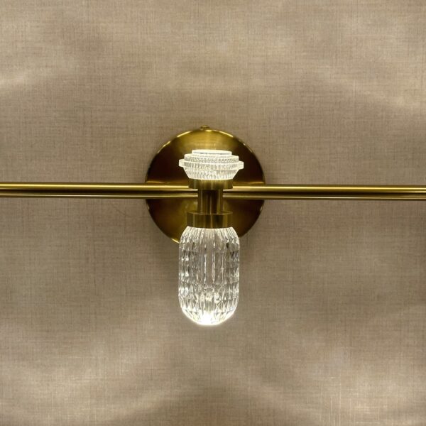 Luna Frost Vanity Light Brushed Gold & Opal Crystal Series