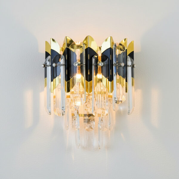 Midnight Gold Prism Wall Sconce