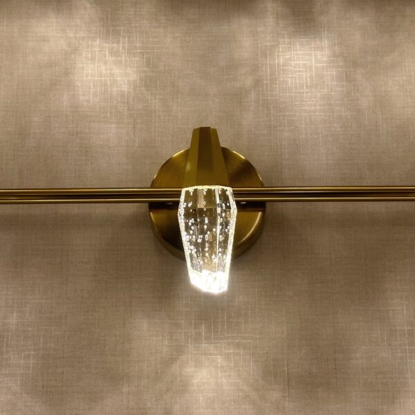 Celeste Prism Vanity Light Brushed Brass & Crystal Series