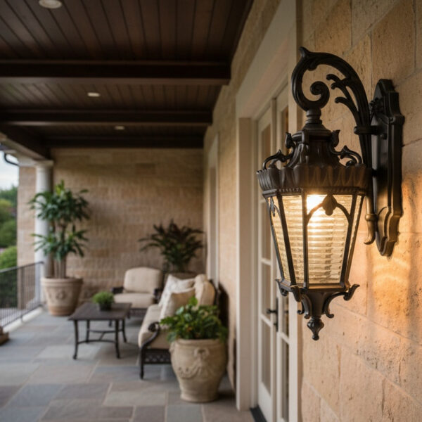 Victorian Scrollwork Outdoor Wall Lantern