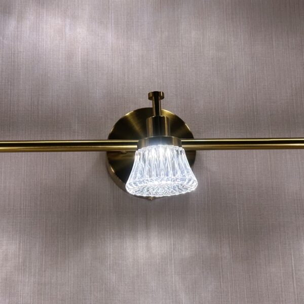 Marbella Frost Vanity Light Brushed Gold & Opal Glass Series