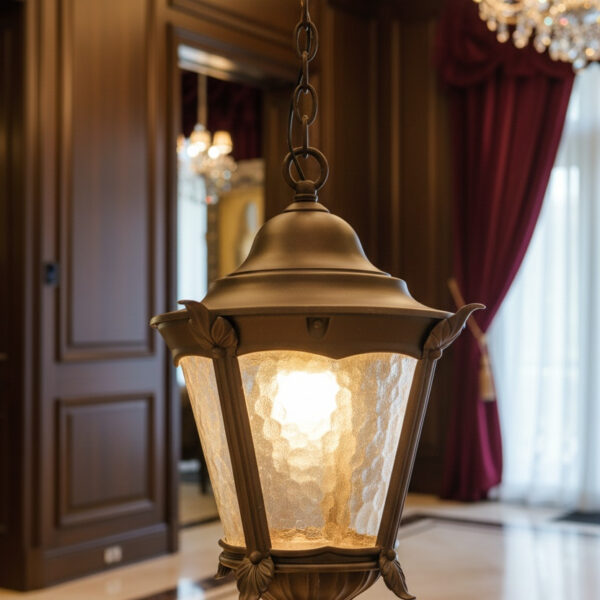 Timeless Elegance Outdoor Lantern – Wrought Iron Finish