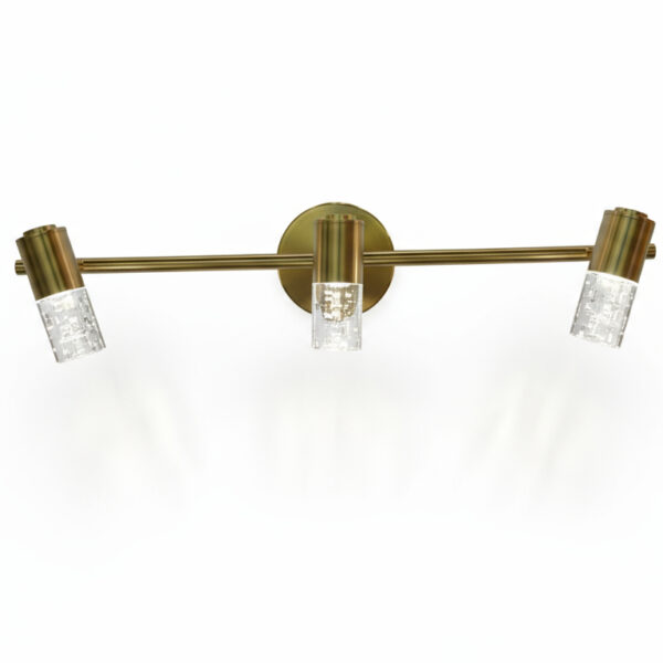 Aurum Cube Vanity LightBrushed Brass & Frosted Glass Series