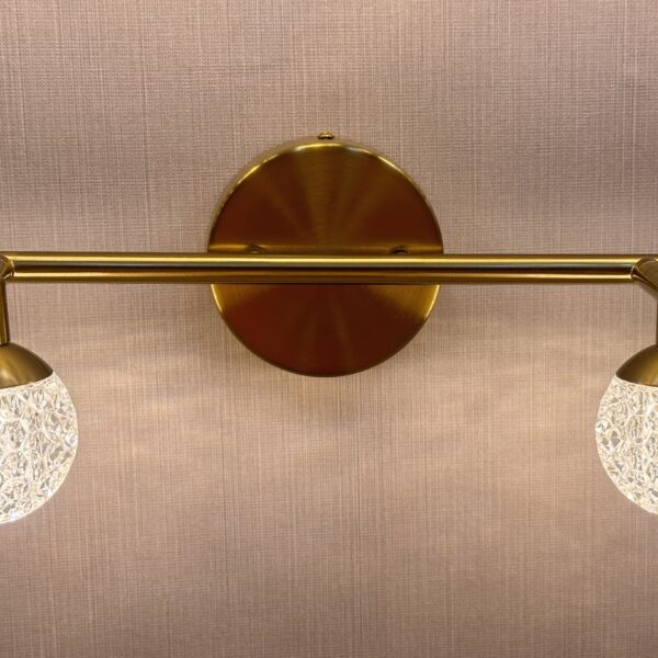 Luna Sphere Vanity LightBrushed Brass & Etched Globe Series