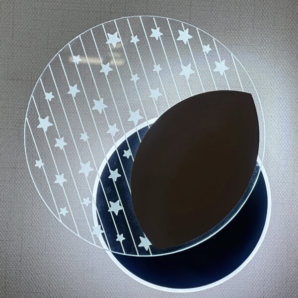 Celestia Eclipse Wall Light  Textured & Shadowed Glass